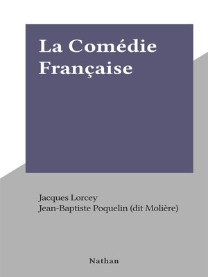 cover image of La Comédie Française